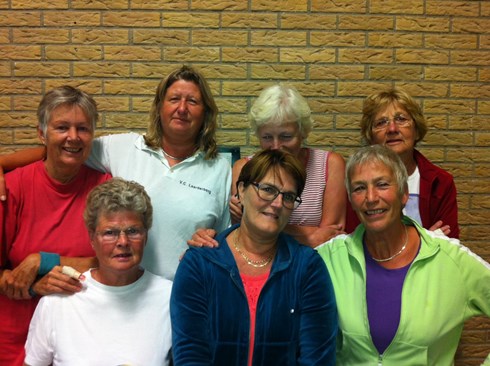 De fanatieke Fit met volleybal groep