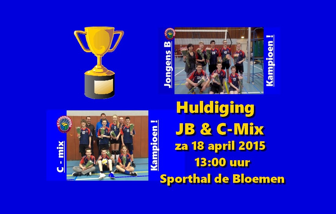 Huldiging van Kampioenen : Jongens B en C-mix . 