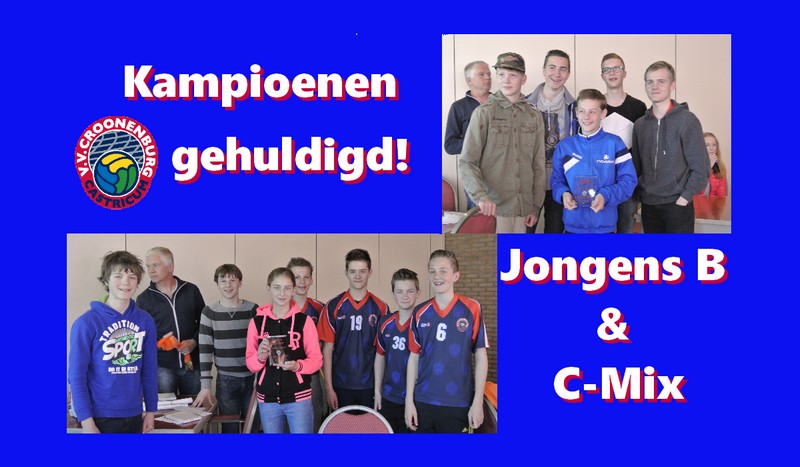 Jongens B en C-Mix gehuldigd.