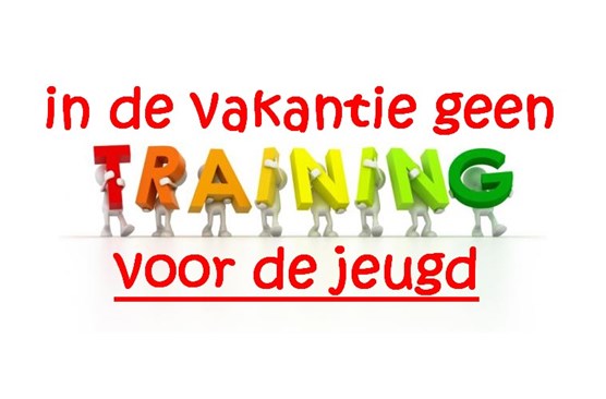 Geen jeugdTraining in vakantie