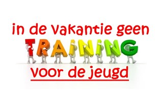 Geen jeugdTraining in vakantie