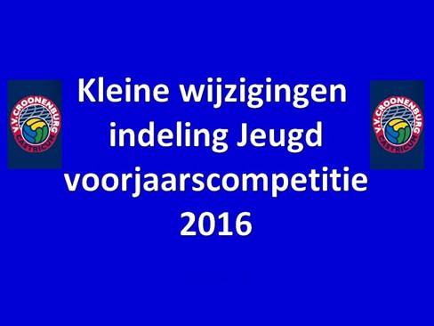Kleine wijzigingen