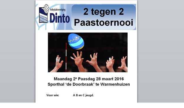 Dinto paastoernooi 2016