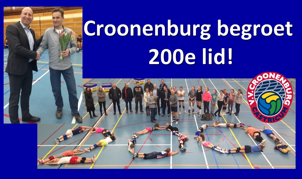 Croonenburg begroet 200e lid!