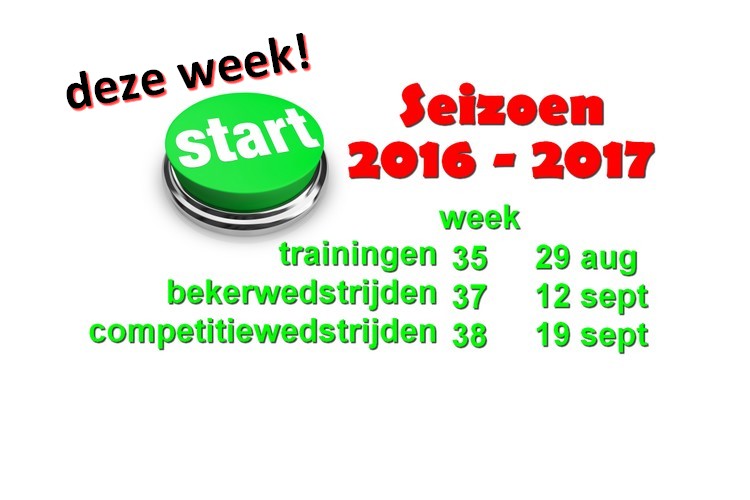 Start van Seizoen 2016-2017