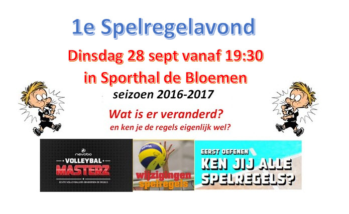 Spelregelavond 28 sept 2016 vanaf 19:30 uur