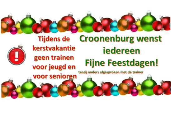 met kerst geen training