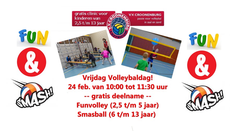 Vrijdagochtend 24 februari: gratis volleybalochtend voor de jeugd in de Bloemen
