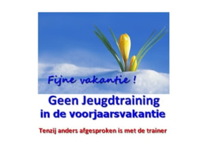 voorjaarsvakantie 2017 geen training