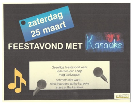 Karaoke avond sporthal 