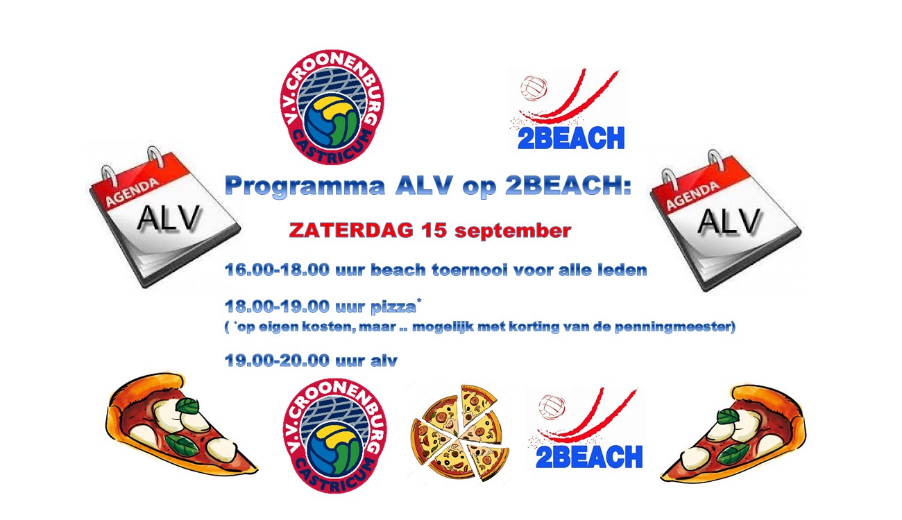Algemene Ledenvergadering Croonenburg : za 15 september bij 2BEACH