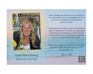 Rouwkaart Ingrid 1