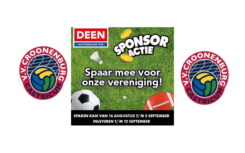 Deen sponsoractie : Steun Croonenburg / 2Beach !