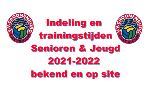 Indeling Senioren en Jeugd