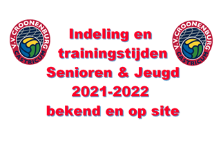 Indeling Senioren en Jeugd