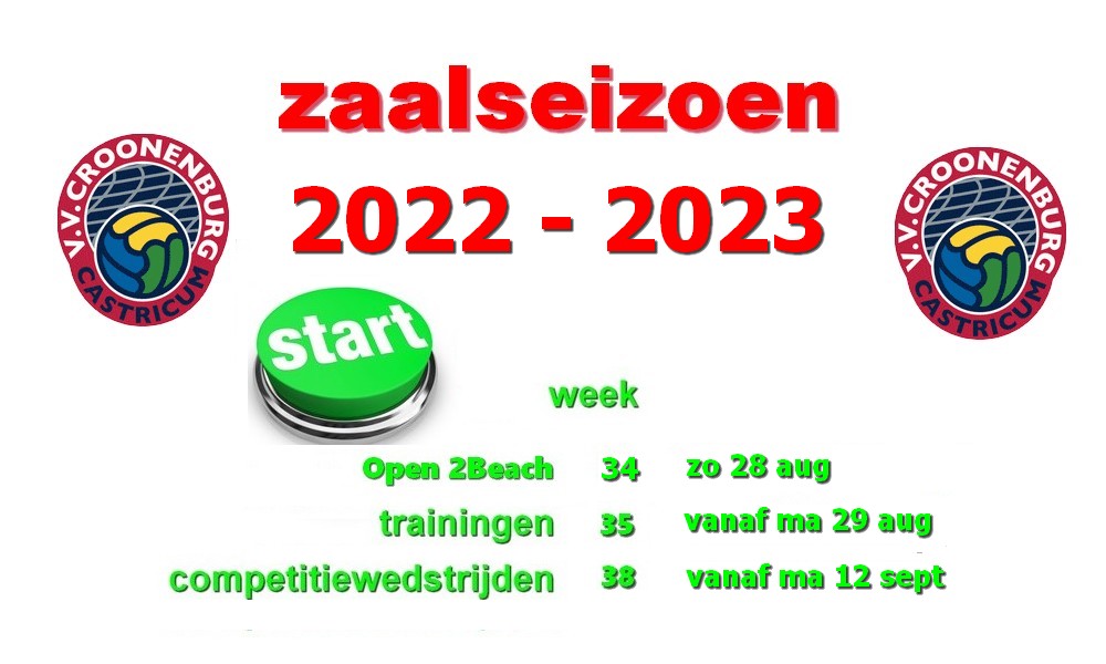 START ZAALSEIZOEN 2022-2023