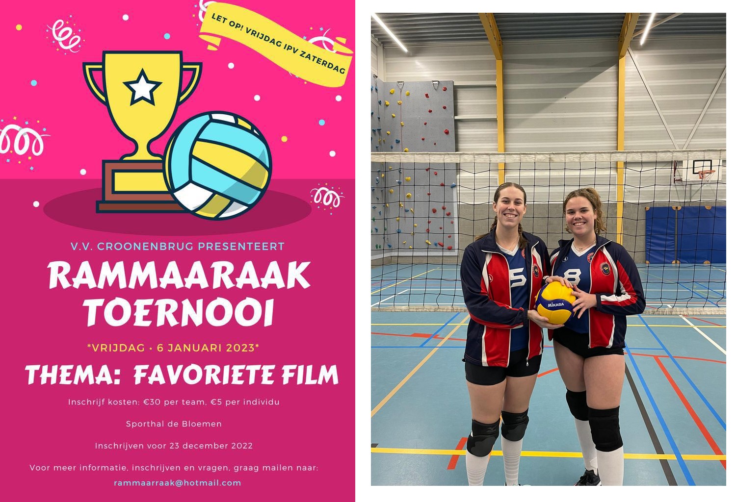 RamMaarRaak toernooi 2023 op Vrijdag 6 januari (vanaf 18:45)